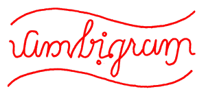 An ambigram of the word 'ambigram.'