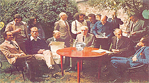 A photo of the early Oulipians, c. 1975.